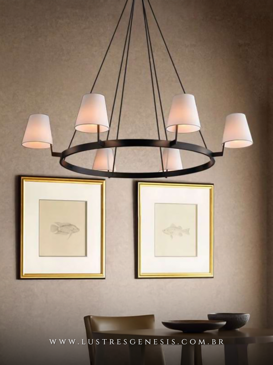 Luminária Pendente Híbrida 42W 5400 Lumens - Luxo Contemporâneo